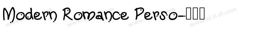 Modern Romance Perso字体转换